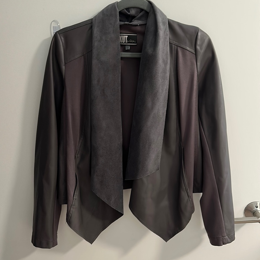 Gray Shawl Neck Jacket